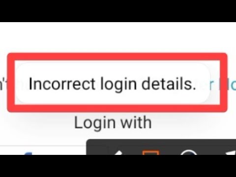 How to fix Incorrect login details. problem solve in ShopClues | Incorrect login details. problem