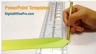Architect Drawing PowerPoint Template Backgrounds - DigitalOfficePro #01937W