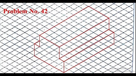 Isometric projections Problem no 42 isometric sheet computer aided engineering drawing #BCEDK103/203