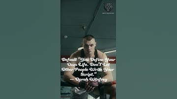 You define your own life. Don