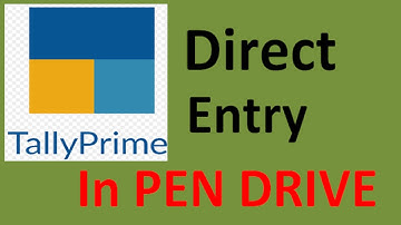 Direct Entry in Pendrive on TallyPrime / Maintain Accounts in Pen Drive