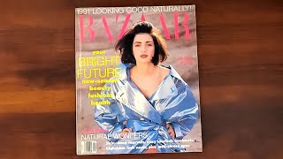 1991 January ASMR Magazine Flip Through: Harper's Bazaar Winona Ryder, Kara Young