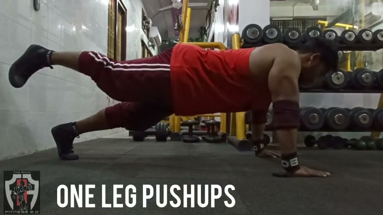 One Leg Push Ups / Single Leg Push Up Exercise 