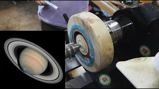 woodturning: I turned a  planet and planetary ring