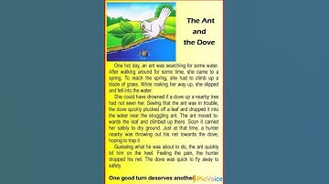 Moral Story :- The Ant and the Dove