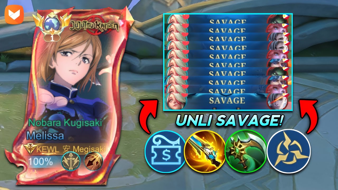 UNLI-SAVAGE MELISSA INSANE BUILD!! TOTALLY DESTROYED ALL ENEMIES!! (must try!!)