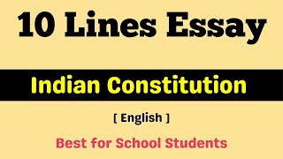 10 Lines essay on Indian constitution | Indian Constitution par nibandh | Essay on constitution