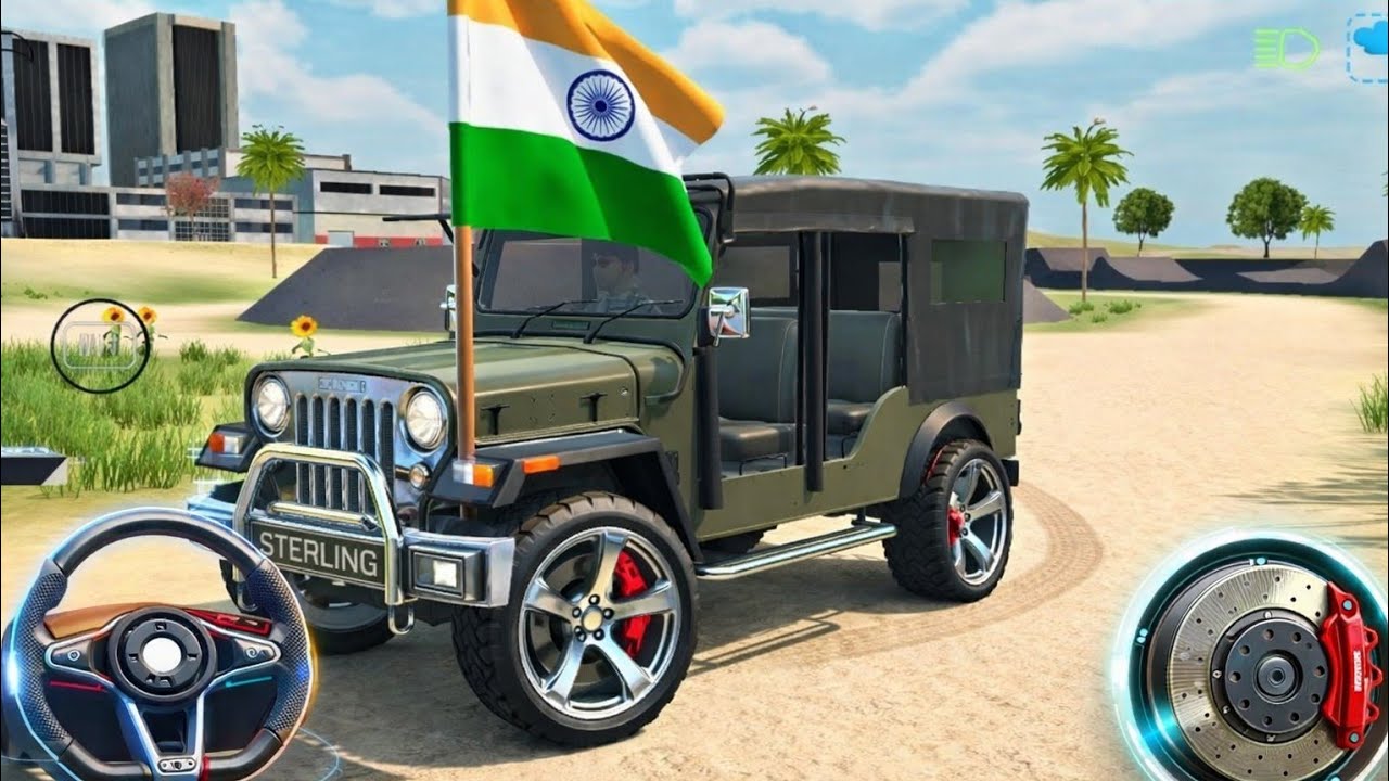 New Indian jeep car 🚜game new jeep update police  van car jeep 🎮#subscribe #indiantractorsimulator