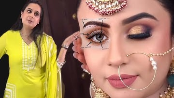 Parul Garg Golden EyeMakeup tutorial for Bride | Parul Garg makeup with Huda beauty makeup