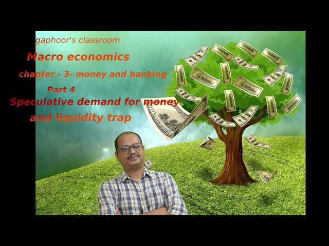 Macro economics-Chapter 3-Money and Banking -Part4-Speculative demand for money and Liquidity trap