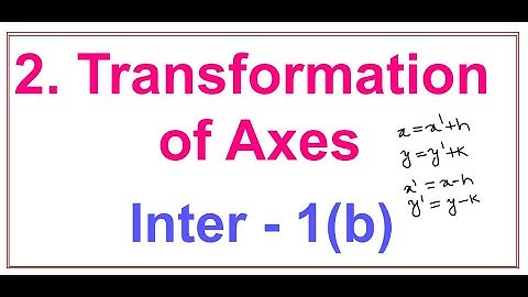 Transformation of axes || Intermediate 1st Year || #varshithaeducation || #varshitha || #trending