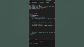 React Admin Dashboard Routing Setup in App.js 🔥 #reactjs #programming #education