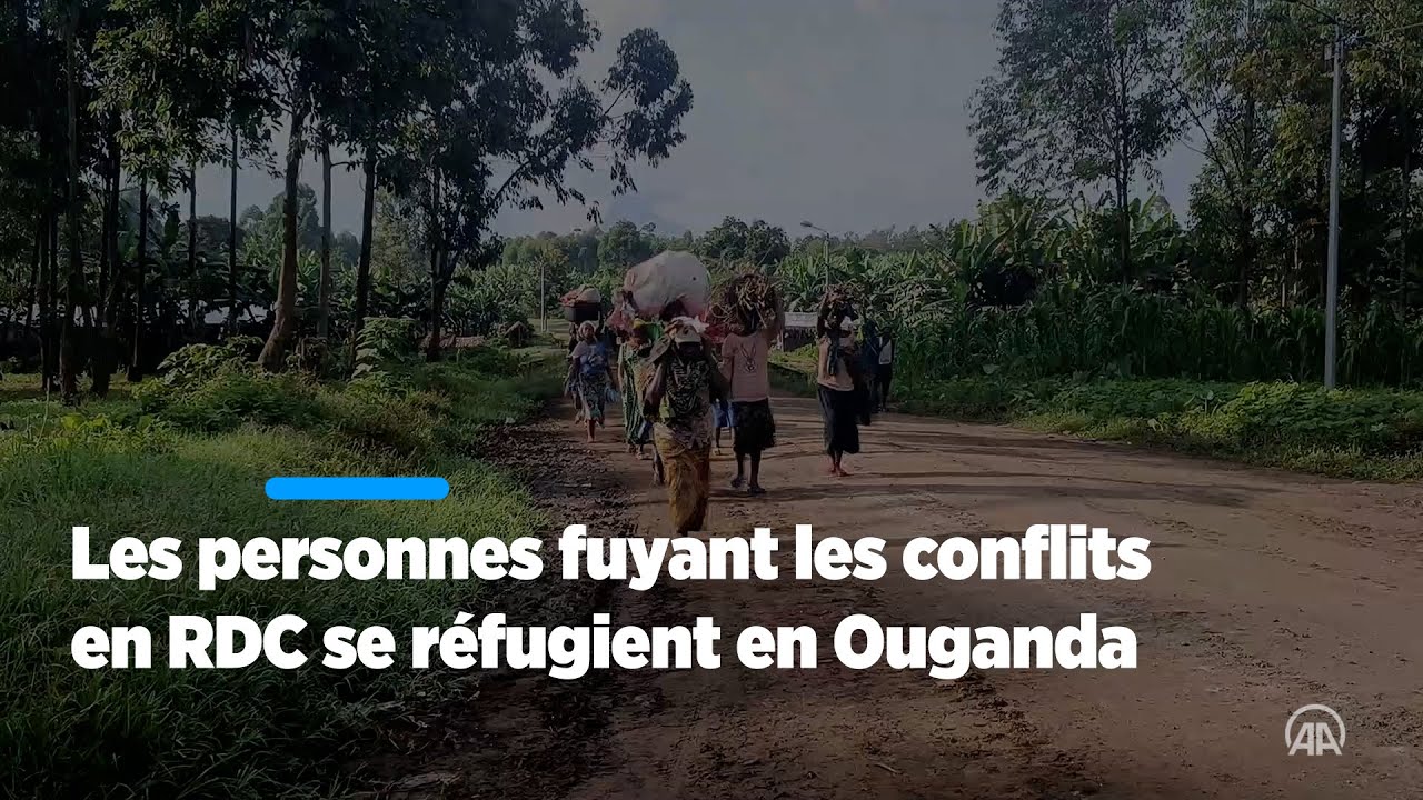 Les personnes fuyant les conflits en RDC se réfugient en Ouganda - YouTube