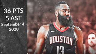 James Harden 36 PTS 5 AST |Rockets vs Lakers| NBA Playoffs 9/04/20