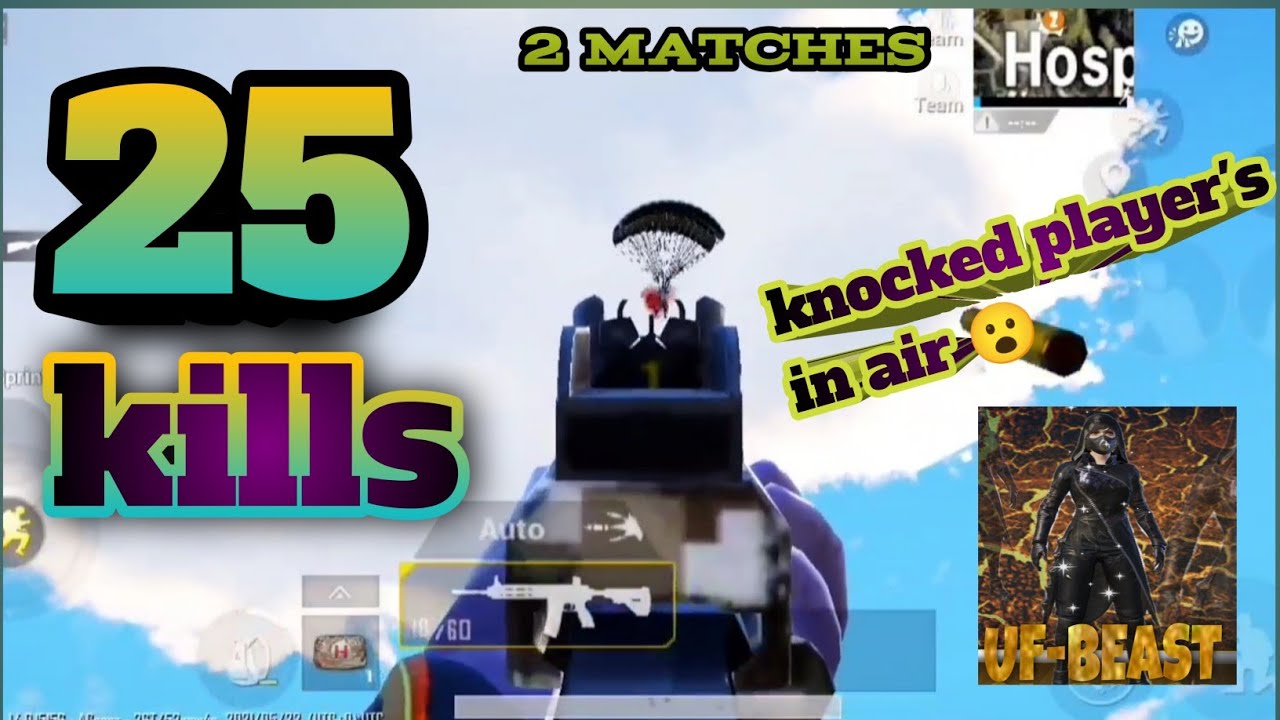 I knocked enemies in air . duo vs squad | UF BEAST | pubg mobile