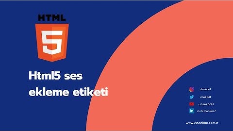 Html Dersleri 20. Html audio - ses dosyası ekleme etiketi. Html5 Dersleri