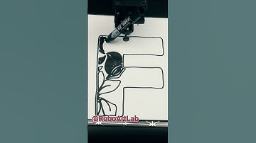 RoboArtLabor - Robot Draw #floral Elegance F 🌸✍️#robotart #drawing #robot #plotter #digitalart #art