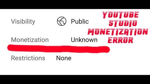 YouTube  Monetization Unknown / Problem Fix in English