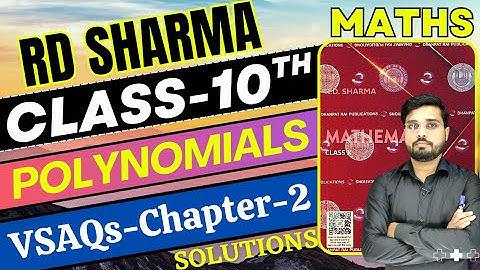 RD Sharma Class 10 Solution Chapter 2 || Polynomials || VSAQs Chapter 2 || Let