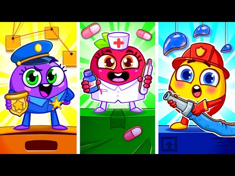 📦🏠 Cardboard House! Learn Occupations 👩‍🚒✨VocaVoca 🥑 Karaoke Kids Songs & Nursery Rhymes