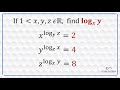 Find log_x (y)