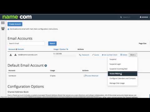 Creating hosting email accounts | Another Name.com support tutorial