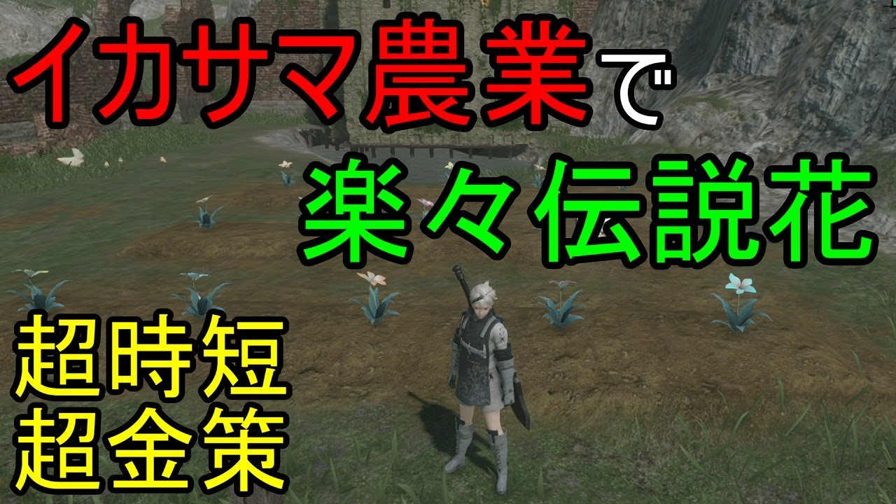 ニーア レプリカント Ver 1 22 超時短のイカサマ農法でらくらく金策 月光草の花 白 伝説の庭師 トロフィー Ps4 Youtube