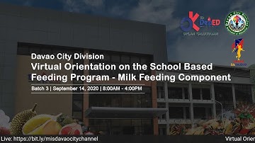Virtual Orientation on the School-Based Feeding Program - Milk Feeding Component | Batch 3