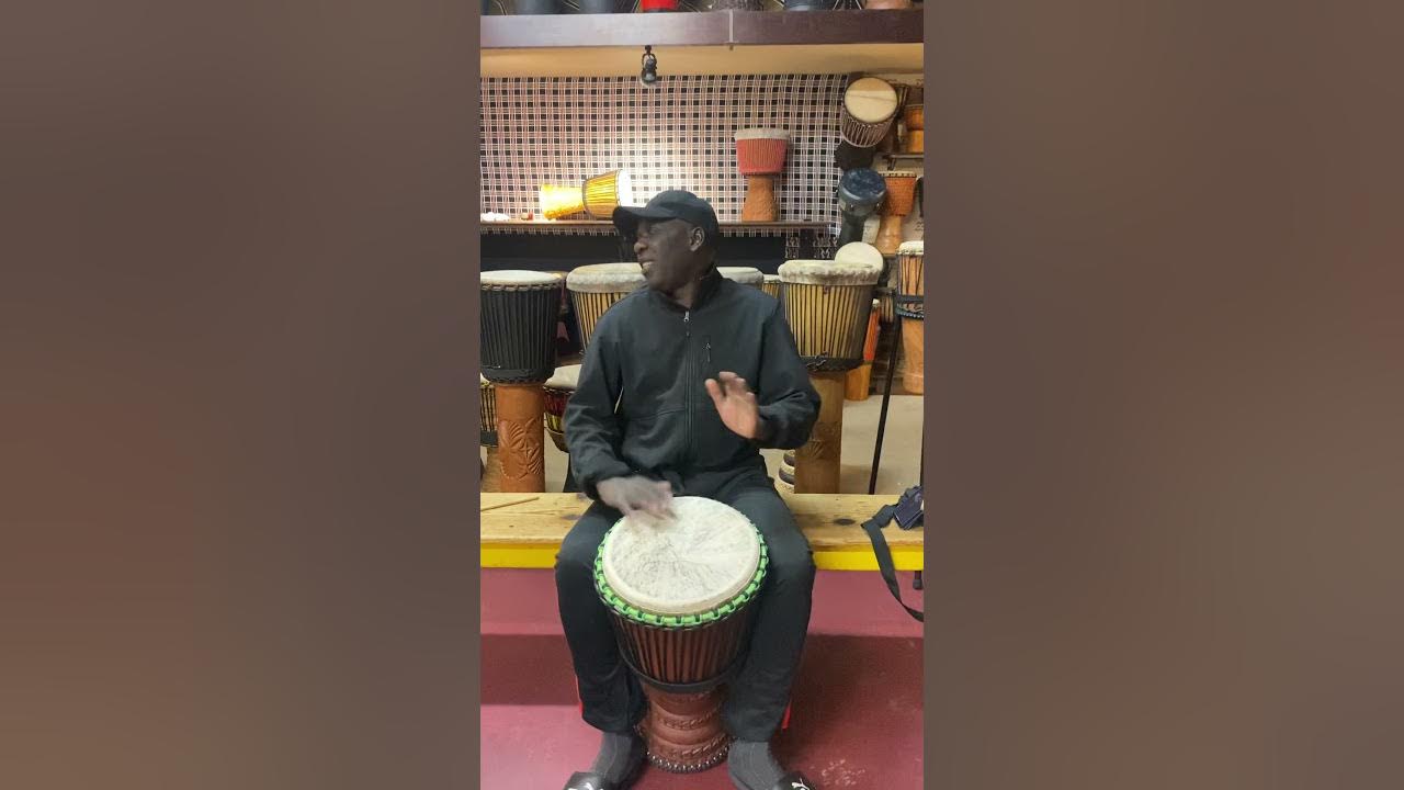 Master Drummer Dethie Diouf on Calf Skin Lenke Djembe YouTube