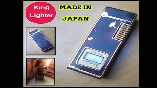 الياباني ناداني من تاني ولاعه ستايل قديم بها ساعه حاجه تحفه من التحف القديمه lighter made in Japan