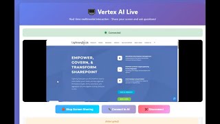 Real-Time Screen Sharing with AI: Interactive Visual Conversations Using Google Vertex AI screenshot 3