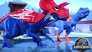 ALL RED SPIDER-MAN Battle in Jurassic World |Dinosaur Pro SuperHero Team| by DINO HUNTER 5,844 views 6 months ago 9 minutes, 36 seconds