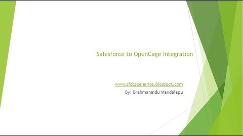 Salesforce to OpenCage  Integration - Reverse GeoCoding