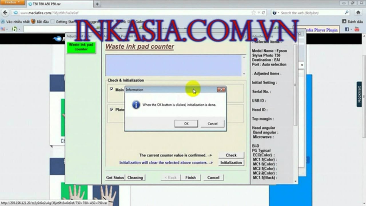 Epson P50 Сброс Уровня Чернил