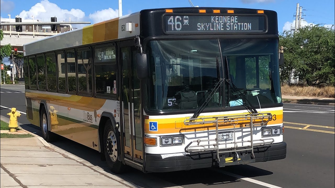 Thebus Honolulu Bus' 063 Gillig Low Floor 35' Ft  Route 46 Keoneae U.H. West Oahu Transit Center