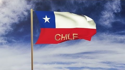 4K Chile flag with title waving in the wind. Looping sun rises style. Animation loop Stock video