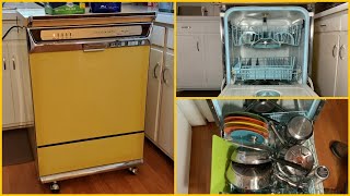 Vintage 1977 Hobart Kitchenaid Superba Portable Dishwasher Overview & Demo  Model KDS58