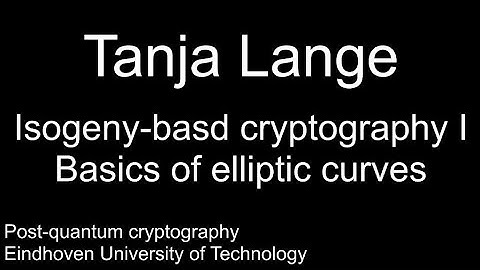 Isogeny-basd cryptography I - Basics of elliptic curves