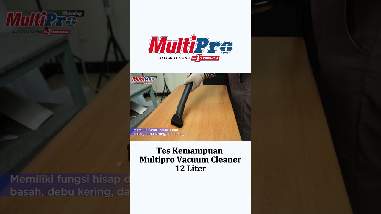 Tes kemampuan Multipro vacuum cleaner 12 liter 