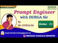 Prompt Engineer with DURGA Sir tutorials || Demo - 11 || by Mr. DURGA Sir On 13-02-2026 @7PM (IST)