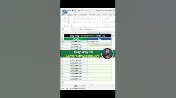 Convert Minutes to Days in Excel in Just 2 Seconds! 😮 Excel Tutoring #shorts