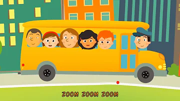 The Wheels On The Bus Go Round and Round • Nursery Rhymes Song with Lyrics • Animated Kids Song