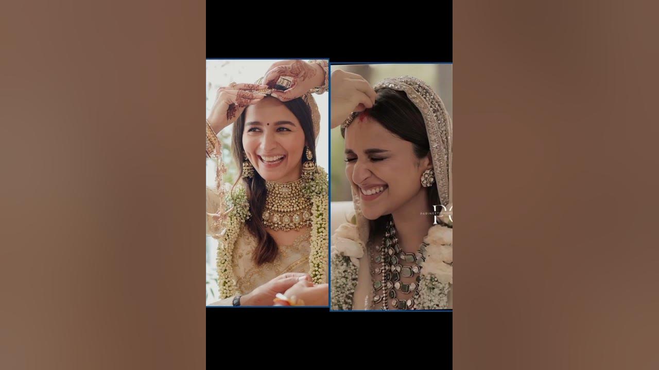 Alia bhatt  vs Parineeti chopra wedding🤩❤️same pose😍 o piya  #shorts #weddingshorts #weddingdance