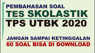 Soal Latihan TPS UTBK  2020 dan Pembahasannya