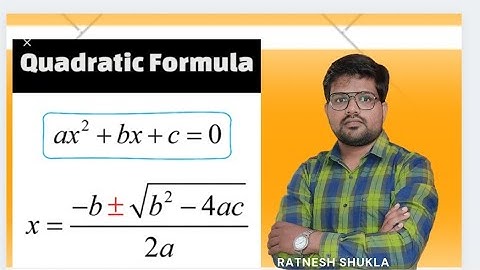 #Ask_Sharad_Verma #Quadratic_formula_derivation || by Ratnesh Shukla