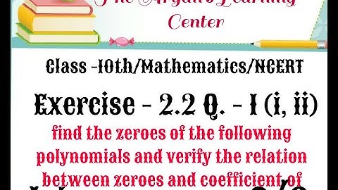 Exercise 2,2/Maths/Class 10th/NCERT