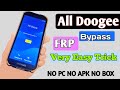 FRP Bypass All DOOGEE Android 9 2021|| Google account Bypass NO PC NO APK NO BOX Remove frp  2021