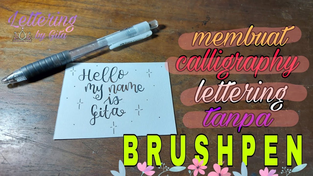 Calligraphy without brushpen [indonesia] YouTube