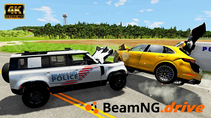 Fast cars vs crazy police chase #3 - BeamNG Drive . #shorts