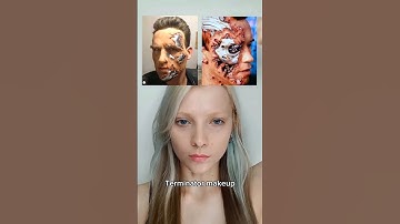Terminator makeup 🤖 #makeuptutorial #terminator #terminatormakeup   #arnoldschwarzenneger #skynet